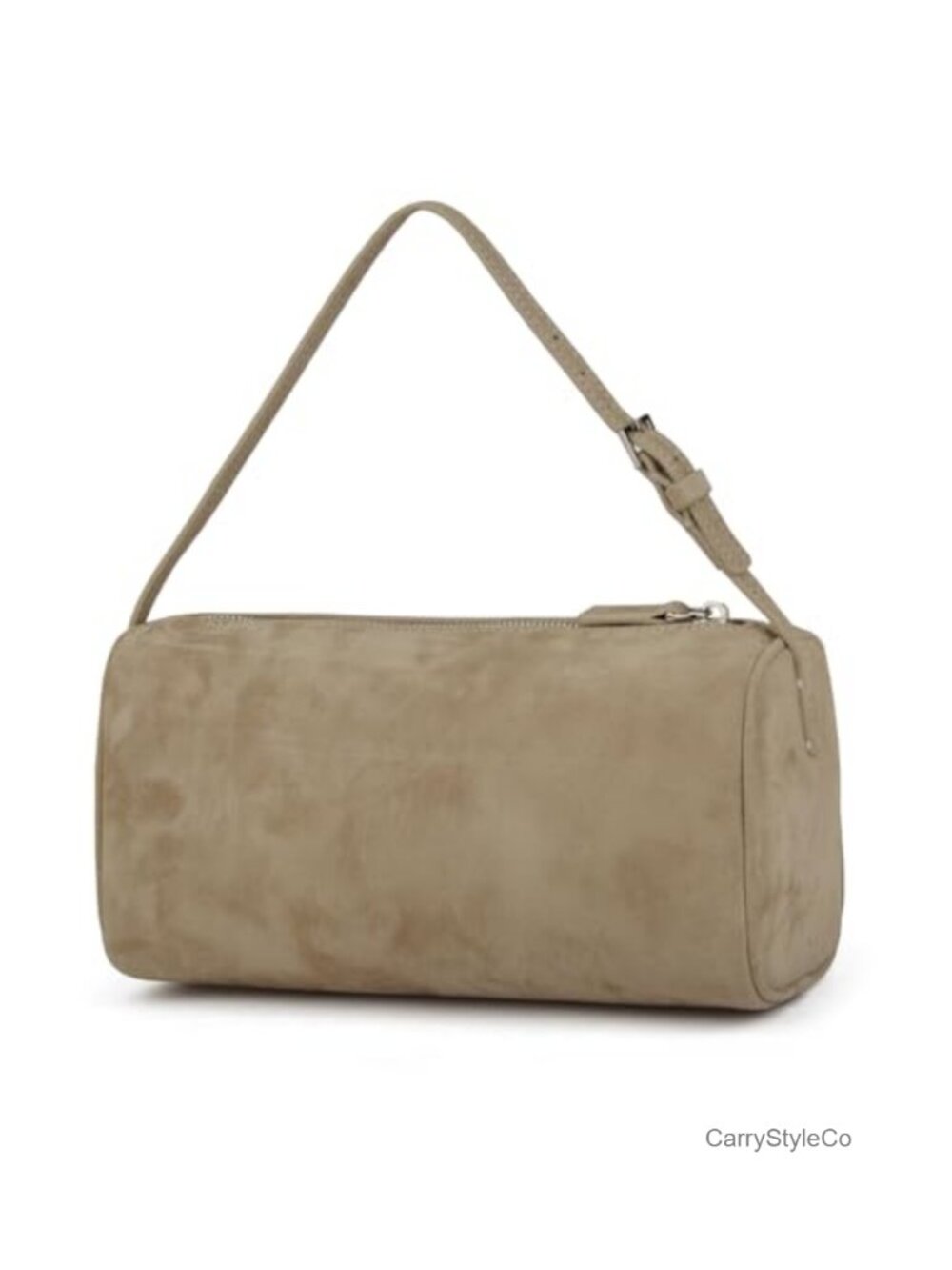 Premium Suede Leather Crossbody Hobo Purse Women Small Barrel Bag